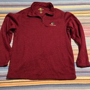 Mossy‎ Oak Men's Red Quarter Zip Pullover Fleece Sweater L
